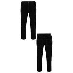 Emporio Armani Slim Fit Mens Black Velvet Trousers