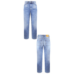 Emporio Armani Regular Fit Mens Washed Blue Jeans