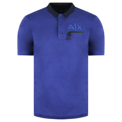 Armani Exchange Mens Blue Polo Shirt