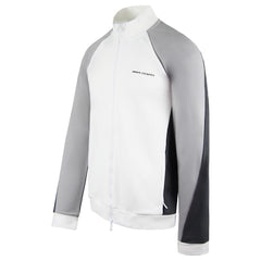 Armani Exchange Long Sleeve Zip Up Colorblock Mens White Grey Track Jacket 6ZZMAA ZJZ4Z 4153