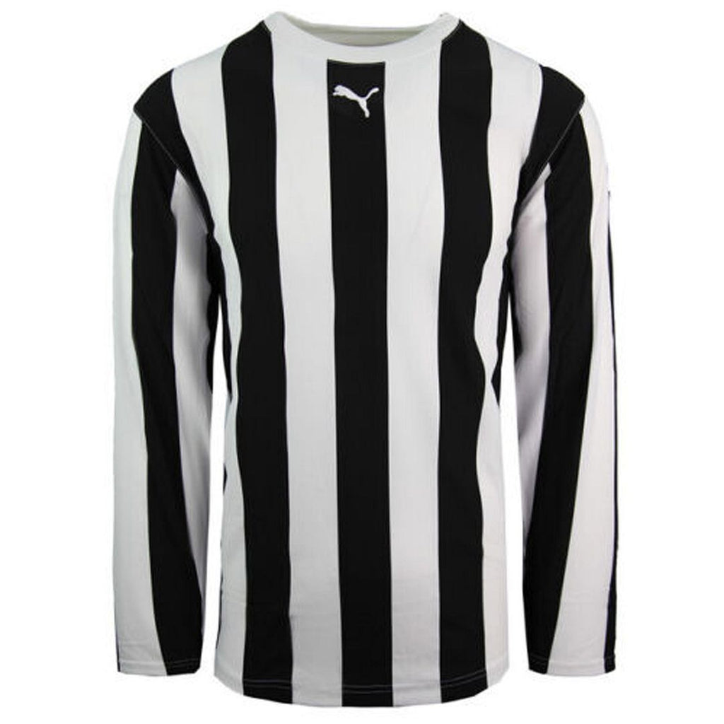 Puma V05.06 LongSleeve Crew Neck White Black Striped Mens Football Top 700290 04