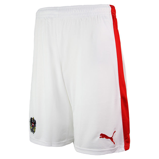 Puma Austria Osterreich Home Short Replica White Red Mens Football Bottoms 748686 11