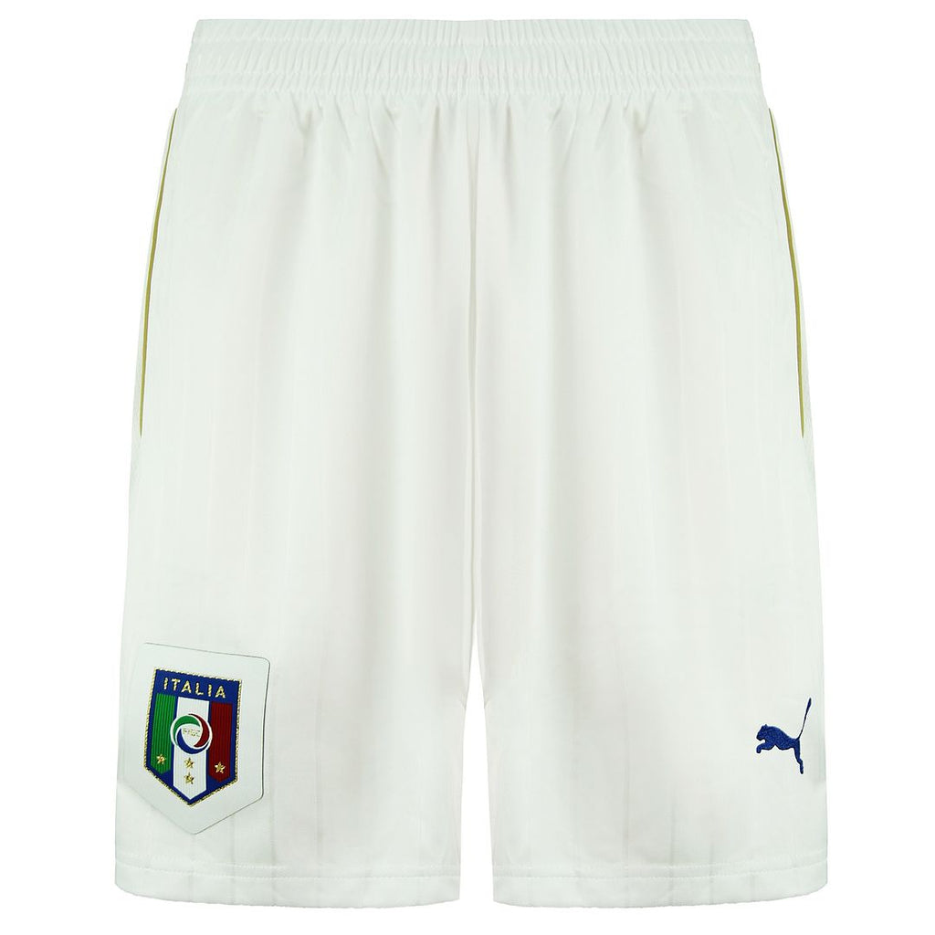 Puma Italy Mens White Football Home Shorts