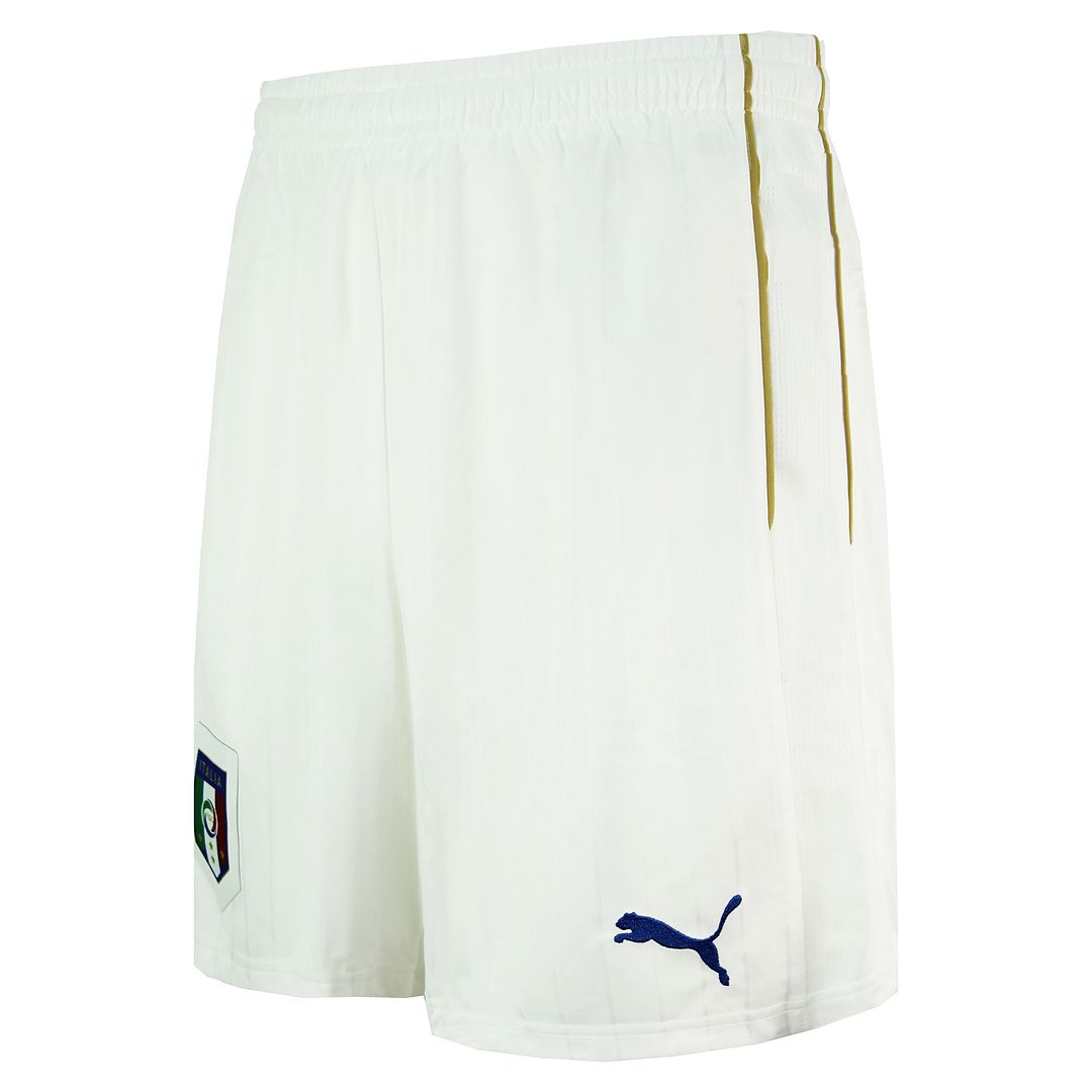 Puma Italy Mens White Football Home Shorts