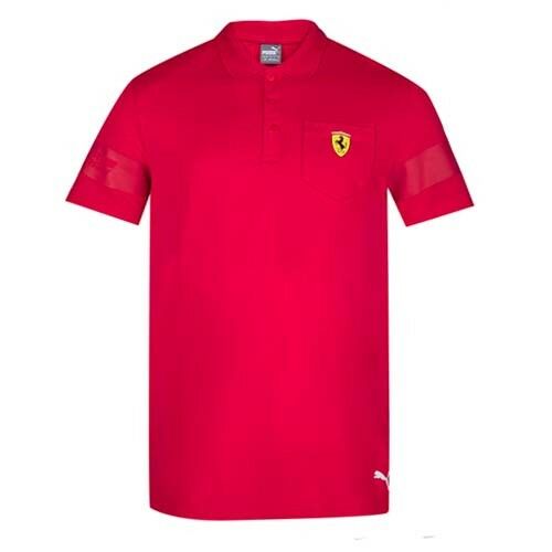 Puma SF Ferrari Rosso Corsa Mens Button Up Collared Polo Shirt 761832 01 RW10