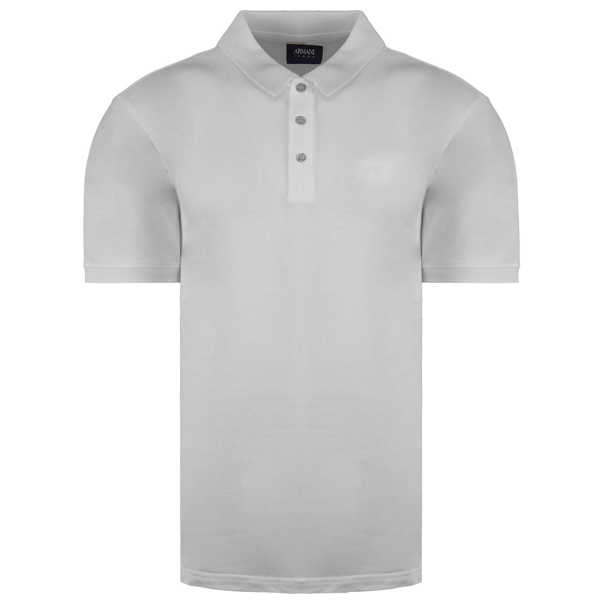 Armani Jeans Mens Light Grey Polo Shirt