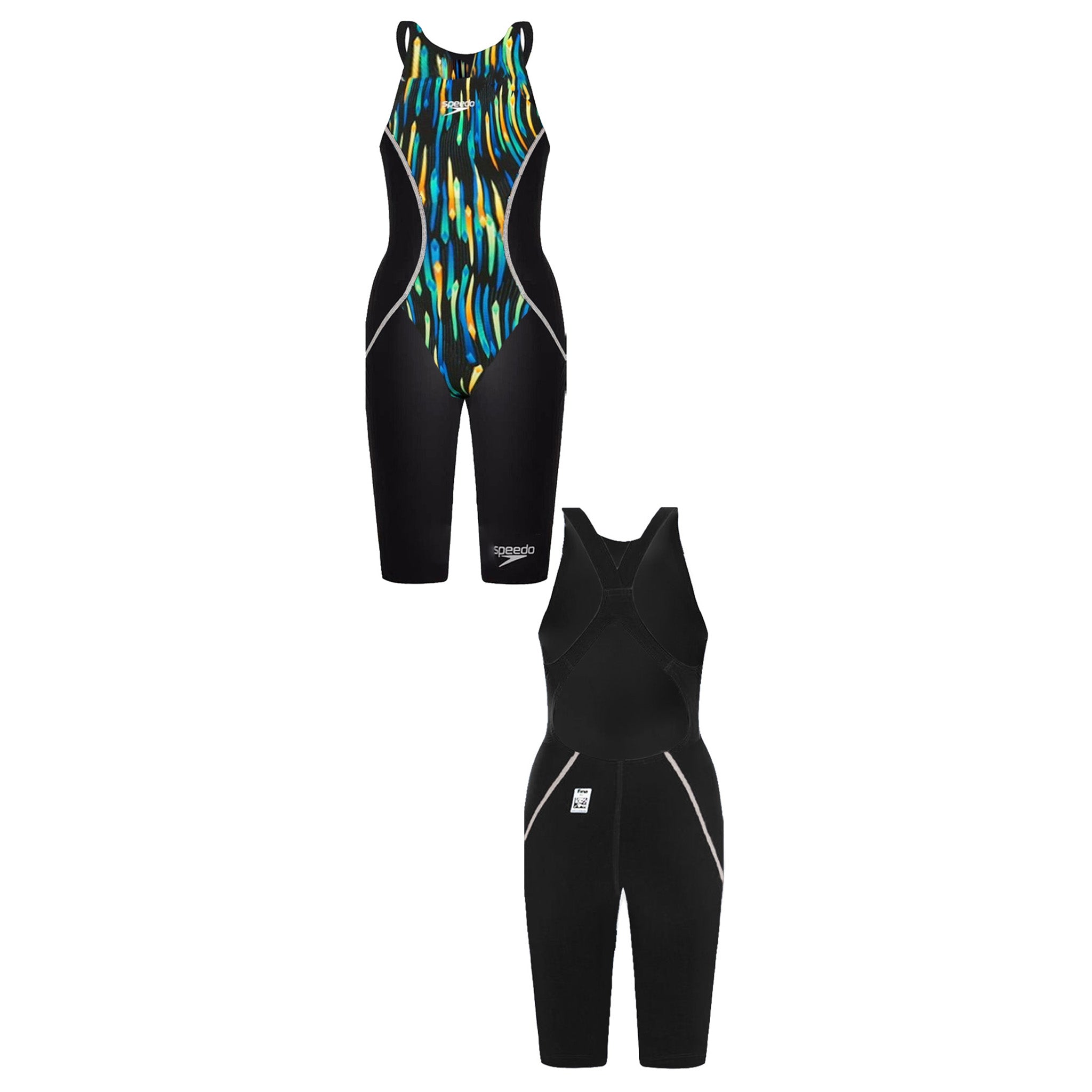 Speedo Fastskin LZR Racer X Openback Kneeskin Black Juniors Swimsuit