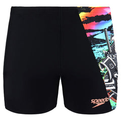 Speedo NeonSamurai Digital Kids Black Swimming Trunks