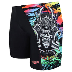 Speedo NeonSamurai Digital Kids Black Swimming Trunks