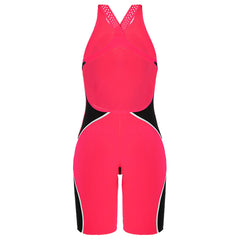 Speedo Fastkin LZR Pure Intent Openback Kneeskin Red Womens Swimsuit