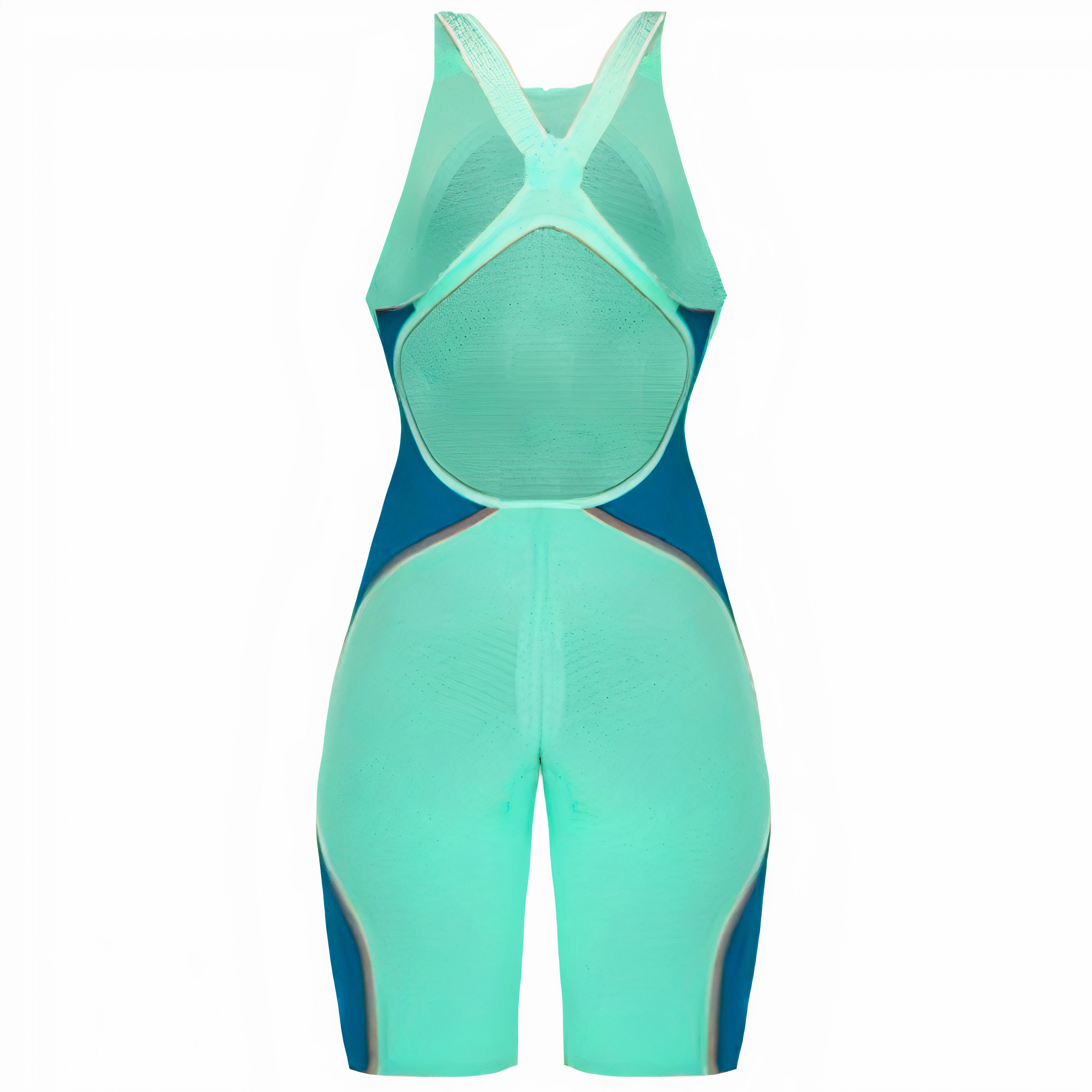 Speedo Fastskin LZR Openback Kneeskin Green/Blue Womens Swimsuit