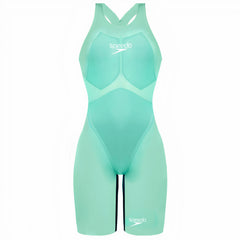 Speedo Fastskin LZR Valor Openback Kneeskin Green Blue Womens Swimsuit 8 11978D881