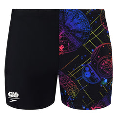 Speedo All Over Print Digital Star Wars Leg Black Junior Aquashorts