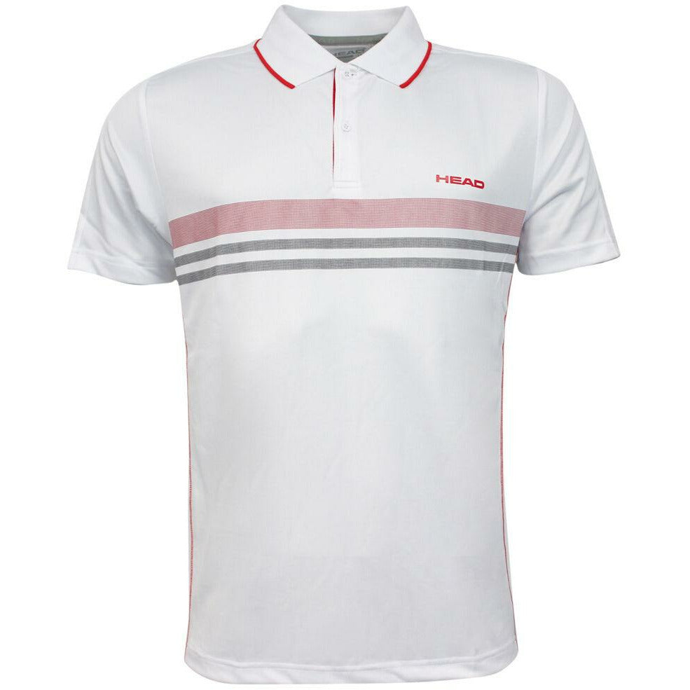 Head Club Polo Shirt with Technical Mens White Short Sleeve Shirt 811655 RW60