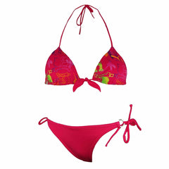 Puma Style Cats Pink Womens Triangle Tie Up Bikini