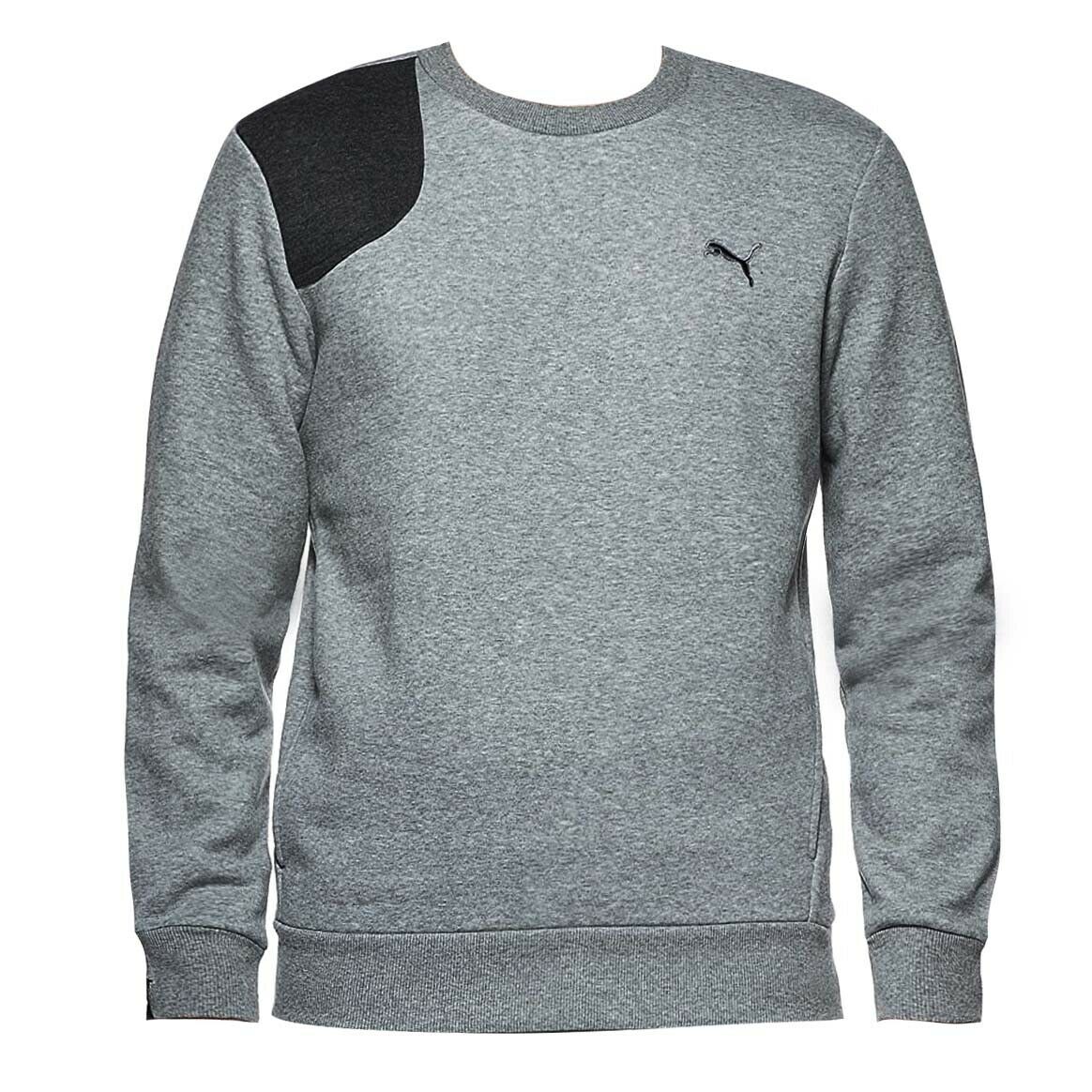 Puma Mens F. Core Crew Sweatshirt Pullover Jumper Grey 825959 04 Small