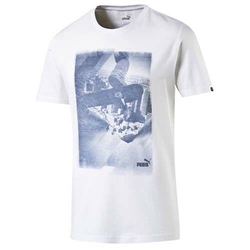 Puma Archive Photo Short Sleeved White T-Shirt Top Tee Regular 836441 02 RW34