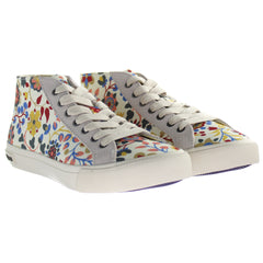 SeaVees California Special Liberty Lace-Up Multicolor Canvas Womens Plimsolls