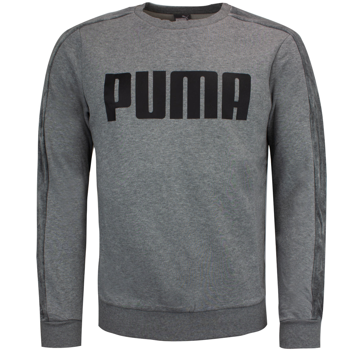 Puma Logo Mens Grey Velvet Sweater