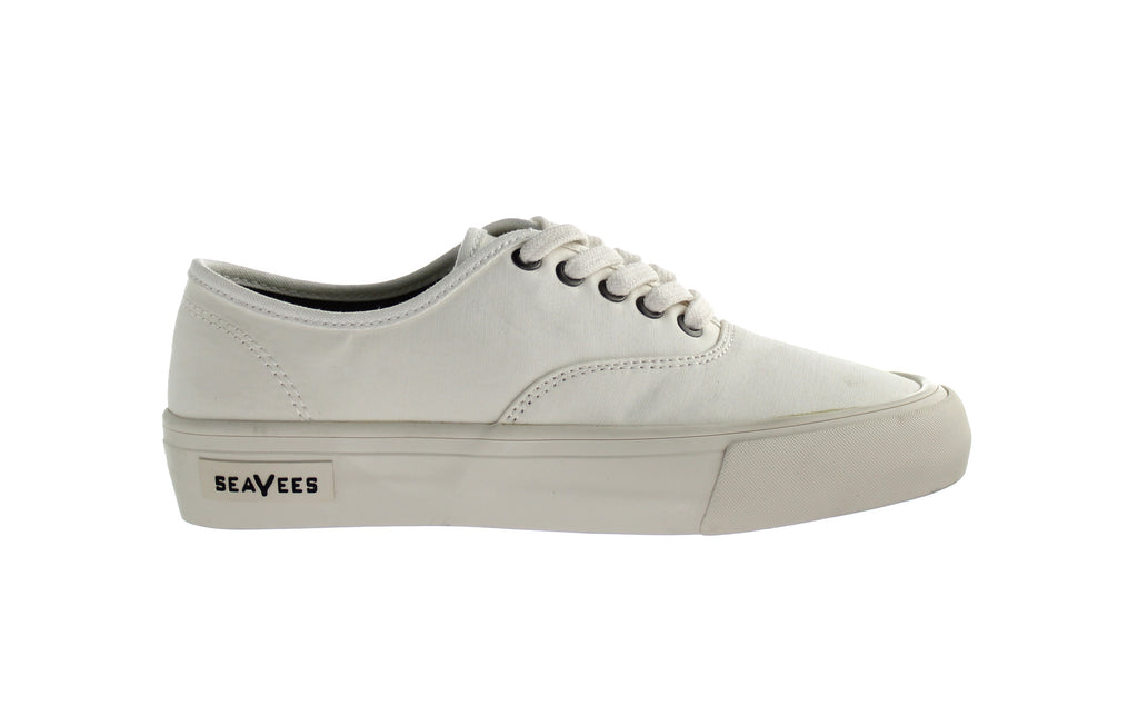 SeaVees Legend Standard Lace-Up White Canvas Womens Plimsolls