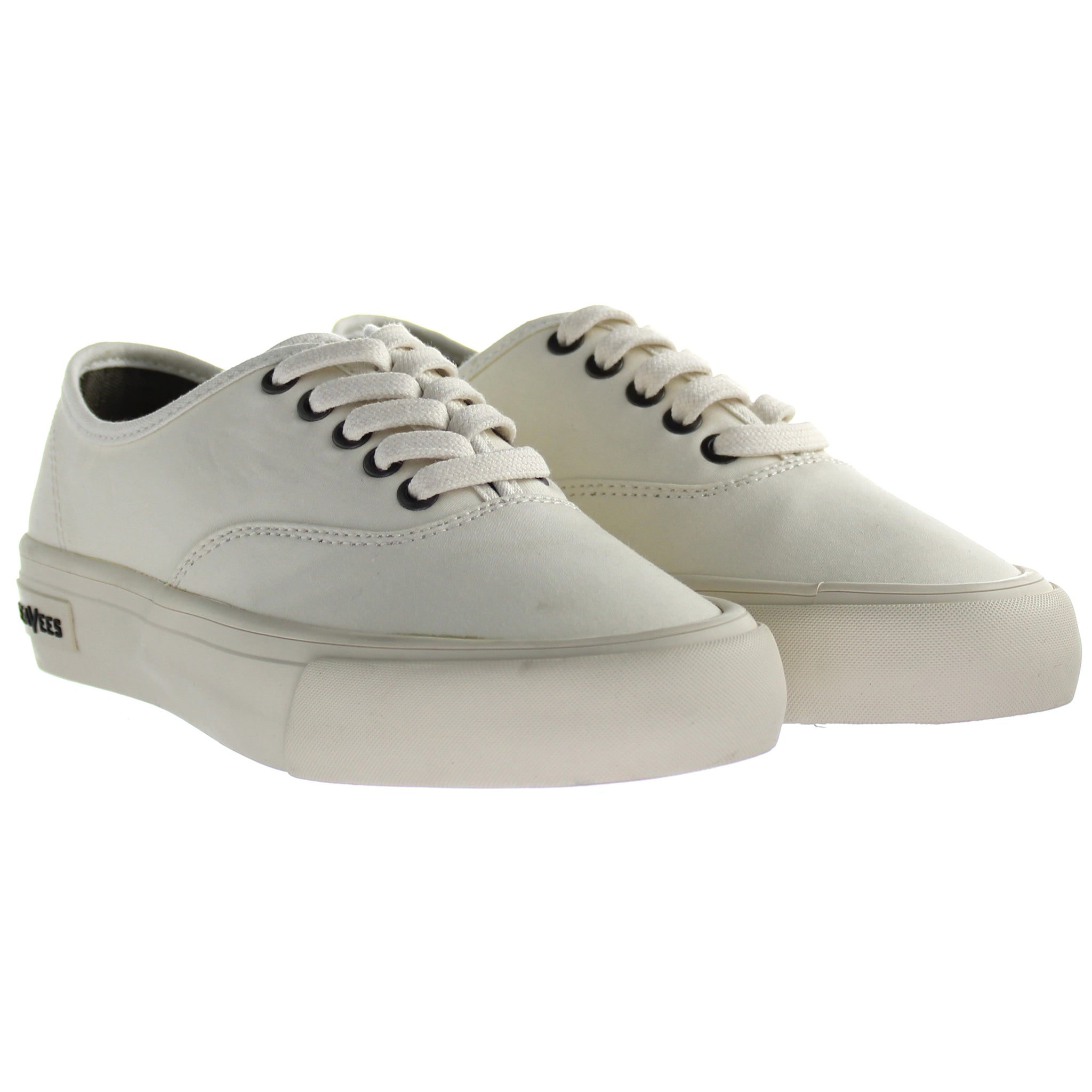 SeaVees Legend Standard Lace-Up White Canvas Womens Plimsolls