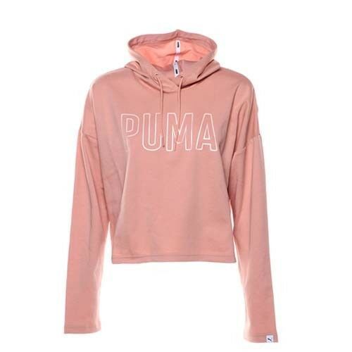 Puma Fusion Crop Hoody Womens Pullover Jumper Hoodie Sweat Peach 850112 31 CC49