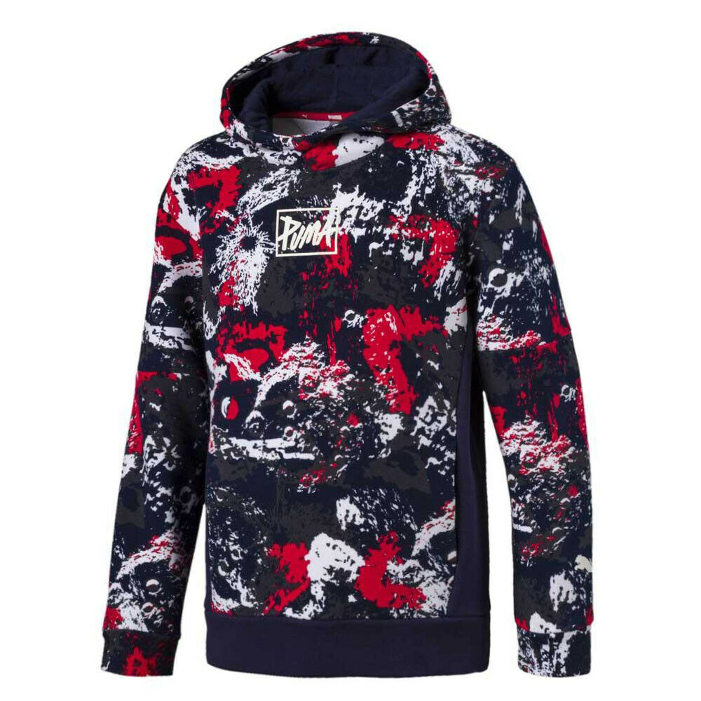 Puma AOP Style Boys Hoodie Kids Sweatshirt Juniors Jumper 851893 66 X24B