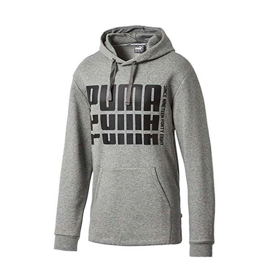 Puma Rebel Bold Fleece Mens Hoodie Sweatshirt Jumper Grey 853387 03 A93C