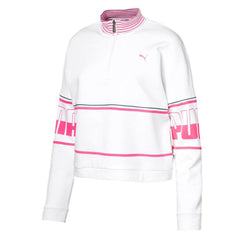 Puma Rebel Halfzip Turtleneck Fl Womens Sweatshirt Jumper White 855417 02 A57B
