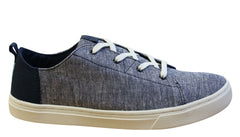 Toms Lenny Chambray Navy Trainers - Kids