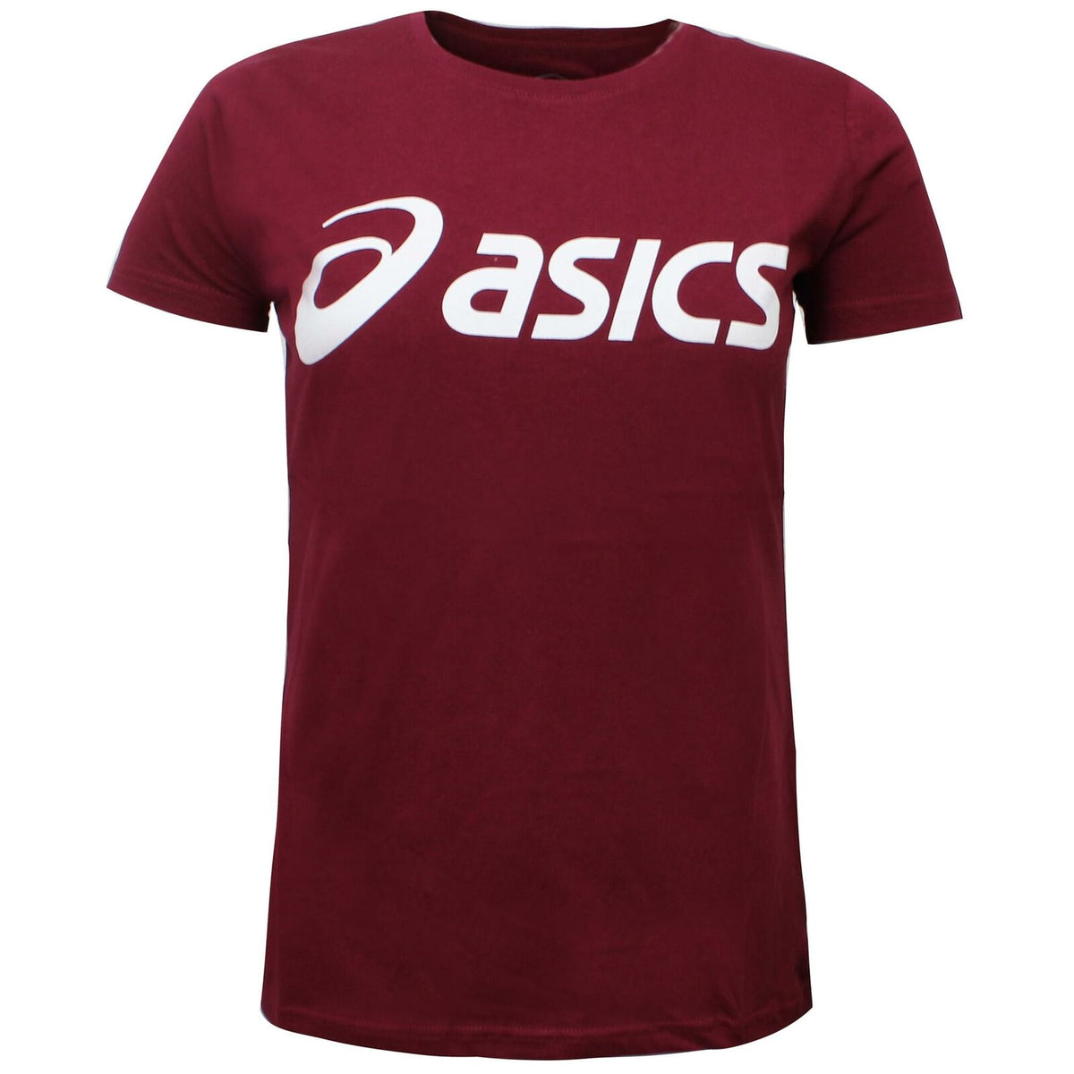 Asics Logo Womens Burgundy T-Shirt