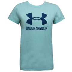 Under Armour T-Shirt Logo Graphic Top Aqua - Womens