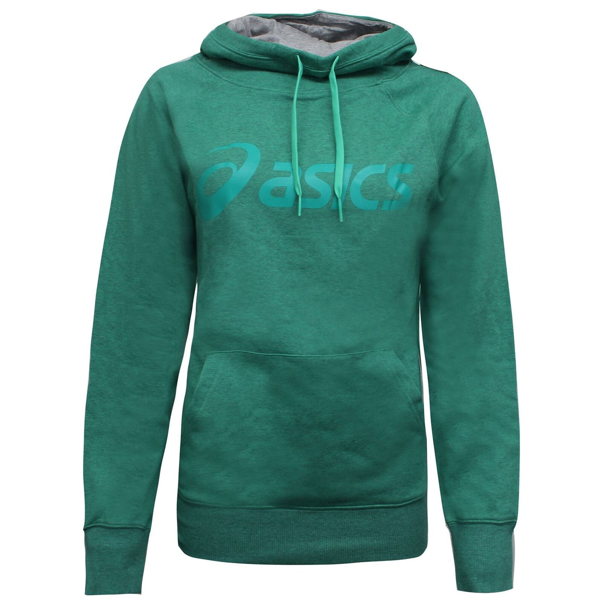 Asics Logo Womens Green Hoodie