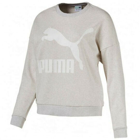 Puma Classics Logo Women Cream Jumper