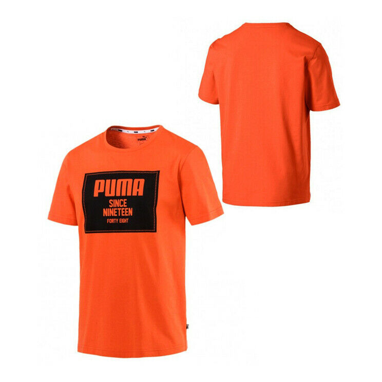 Puma Rebel Mens Orange T-Shirt