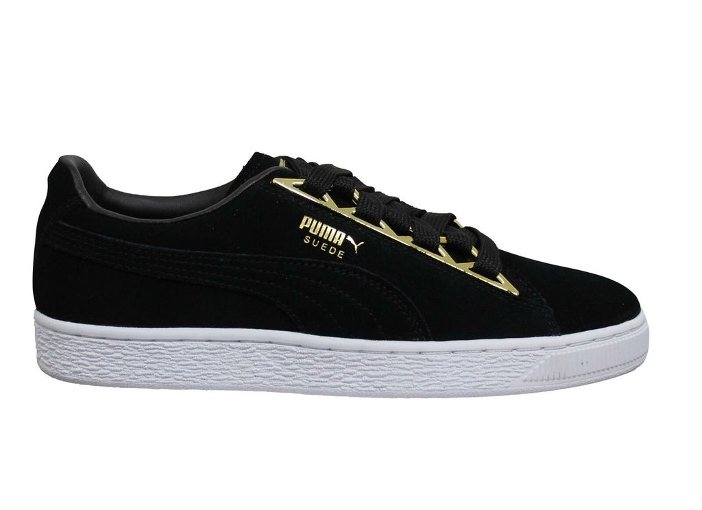 Puma Suede Jewel Womens Black Metallic Trainers