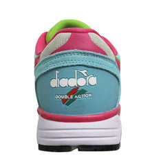 Diadora N9002 Blue White Leather Lace Up Unisex Running Trainers C6518