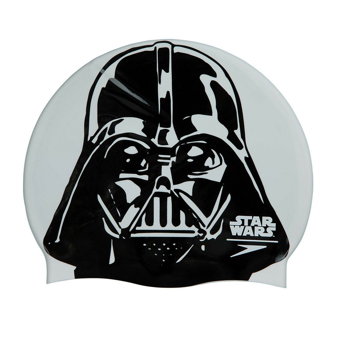 Speedo Star Wars Black White Unisex Printed Silicone Swimming Cap