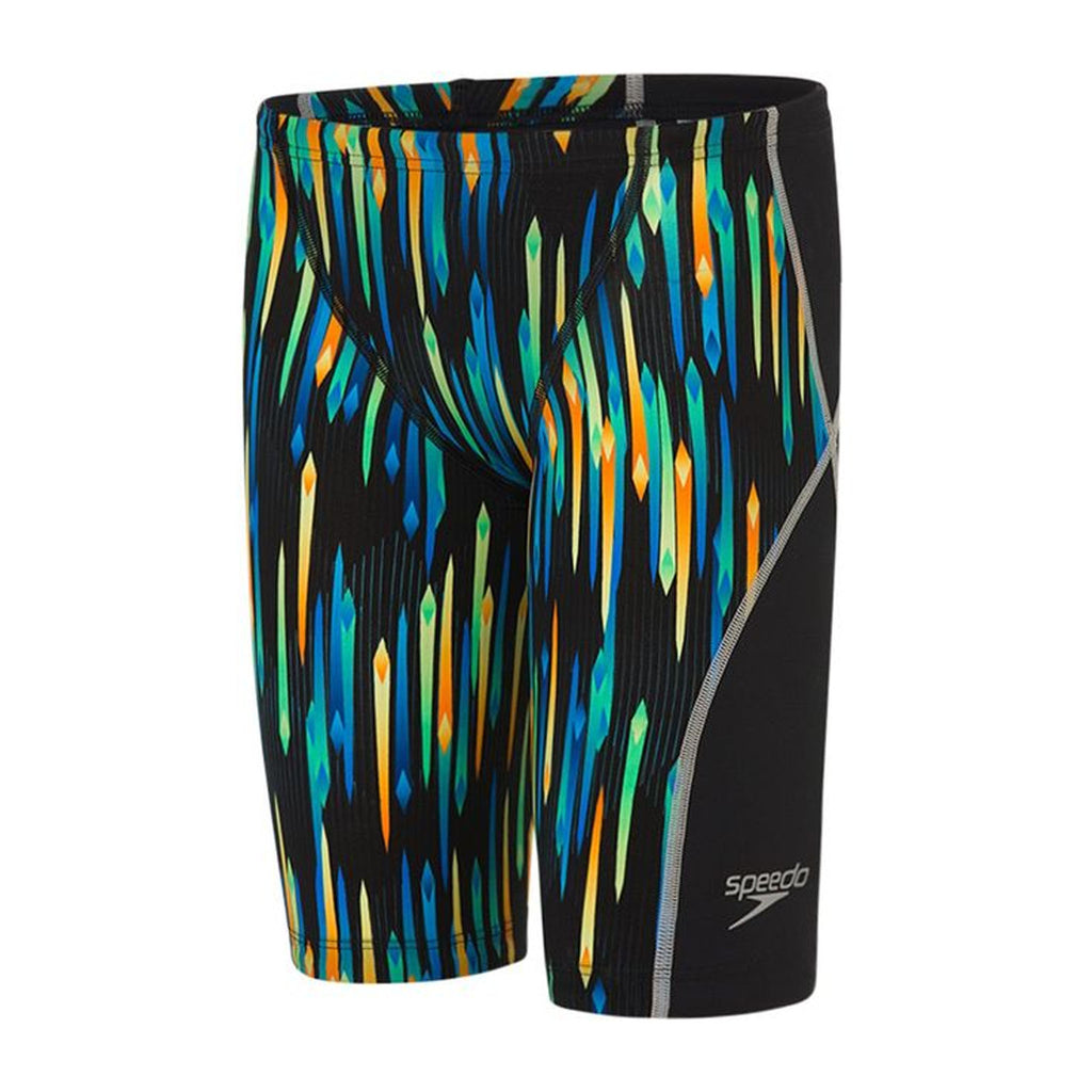 Speedo Stretch Waist LZR Racer X Jammer Black/Blue Kids Swimwear 8 10628C724