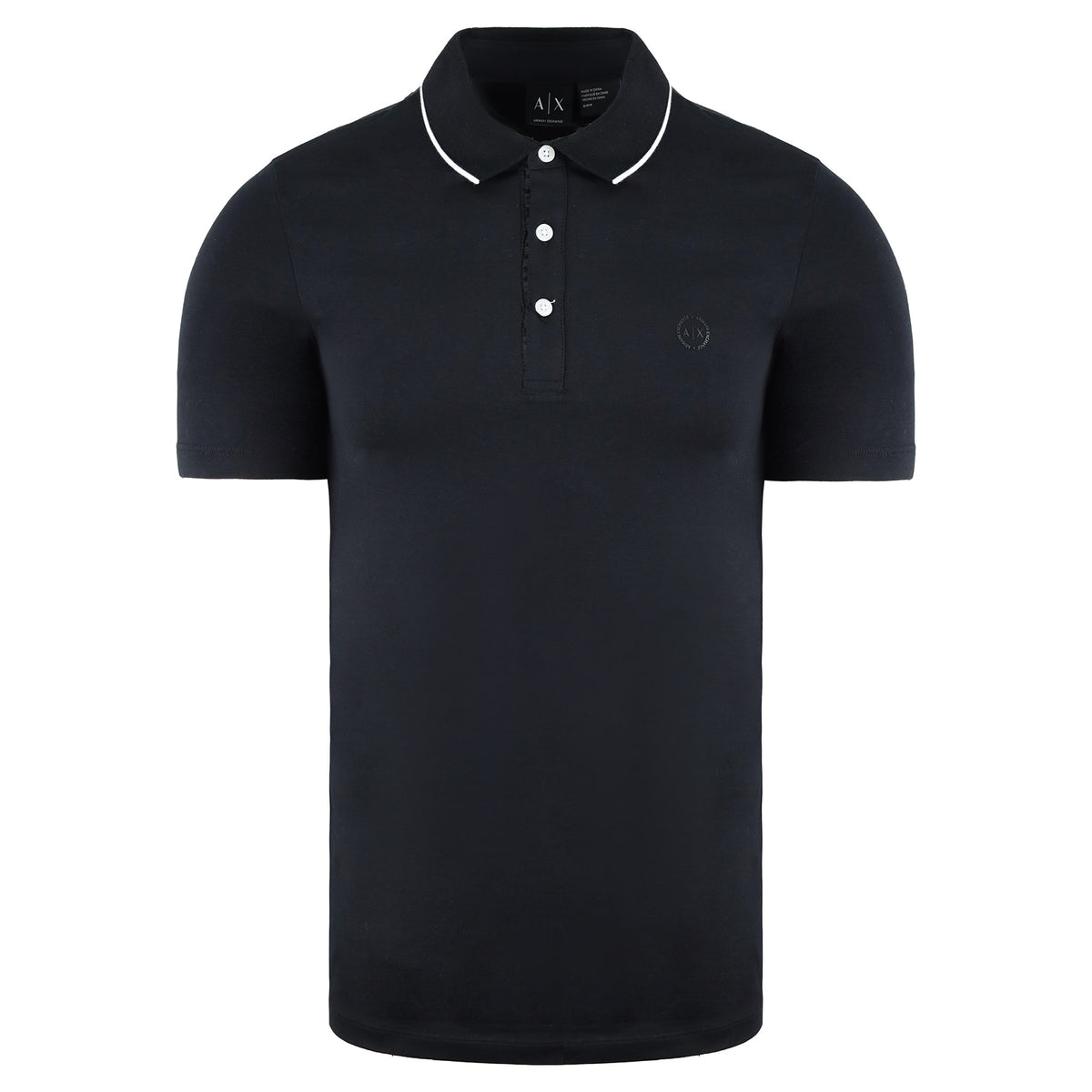 Armani Exchange Mens Black Polo Shirt