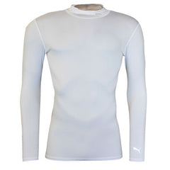 Puma UV Protection UPF50+ Long Sleeve Mens Base Layer Compression Top White