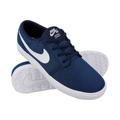 Nike SB Portmore II Ultralight (GS) Lace Up Blue Canvas Kids Trainers 905211 401