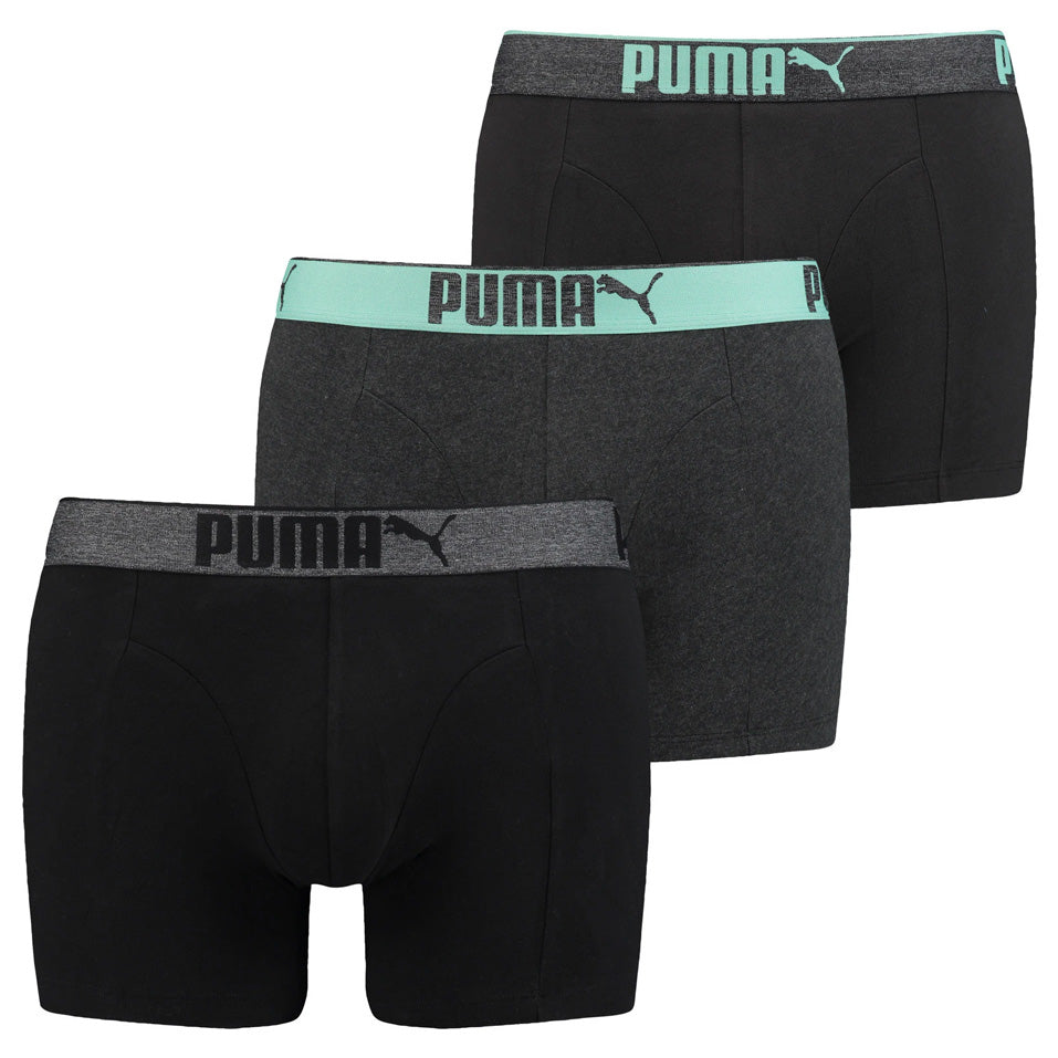 Puma Mens Lifestyle Sueded Cotton Boxer Shorts Pants 3 Pack 907268 08