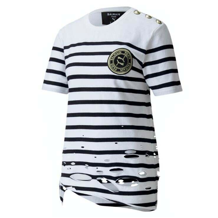 x Balmain Distressed T Shirt