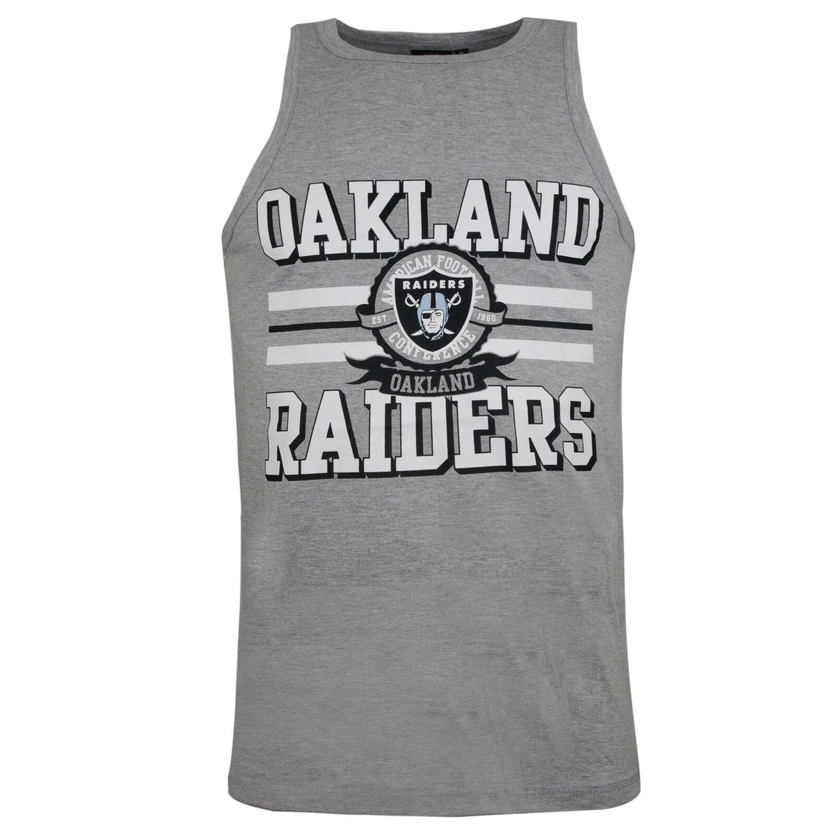 NFL Team Apparel Oakland Raiders Mens Grey Tank Top