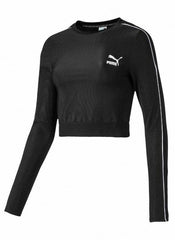 Puma Logo Womens Black Crop Top