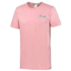 Puma x Tyakasha Mens Embroidered Pink T-Shirt