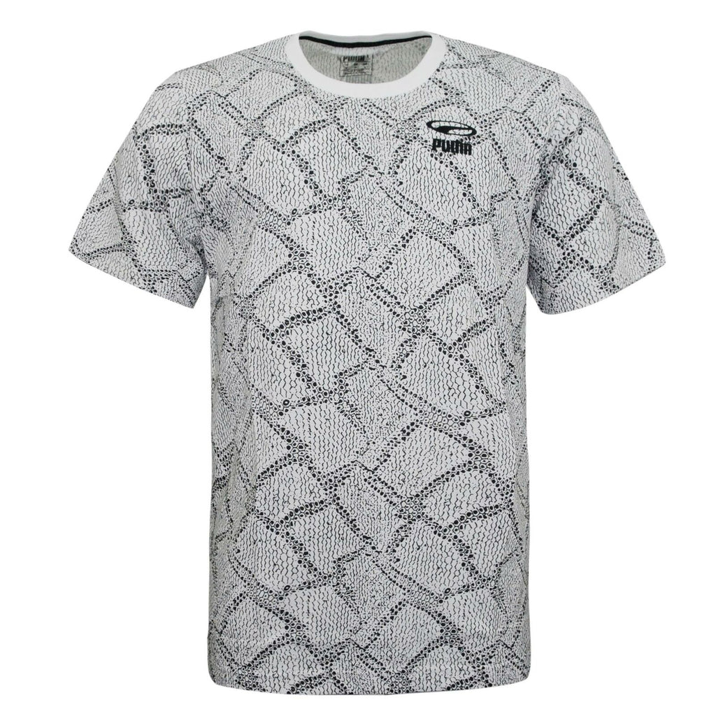 Puma Mens Snake Pack AOP White T-Shirt