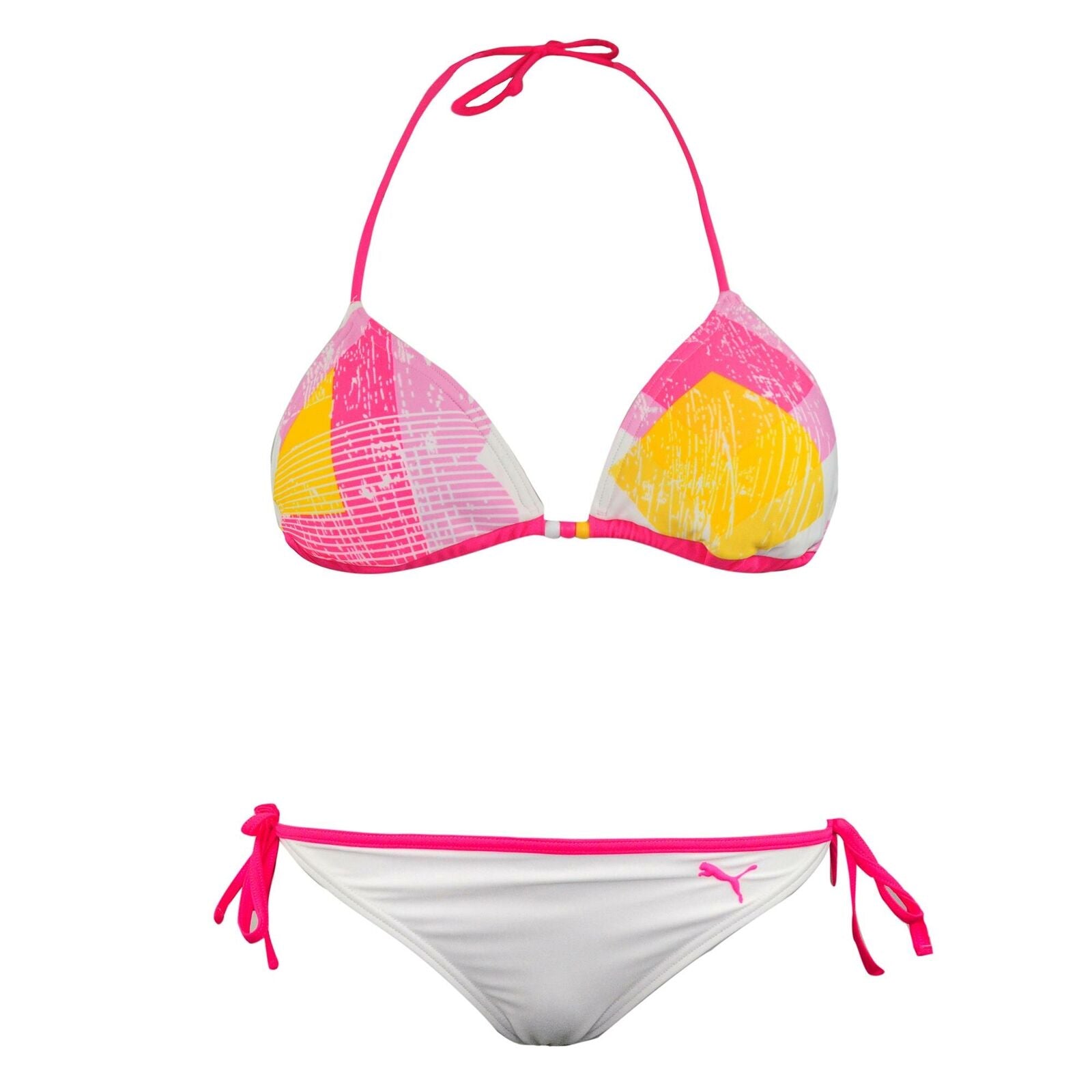 Puma Reversible White Pink Triangle Bikini