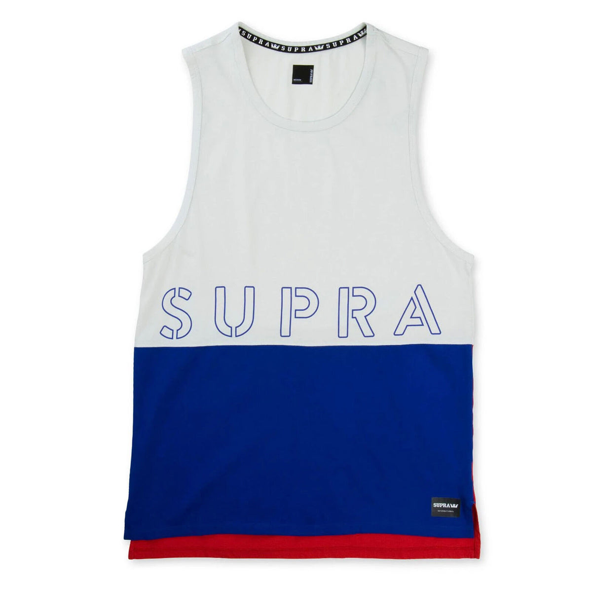 Supra Logo Mens Blue/White Vest